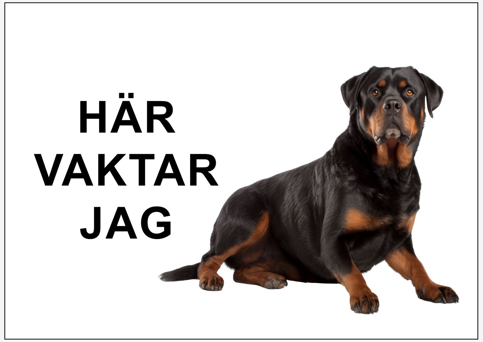 Sticker - Bevakad av mig