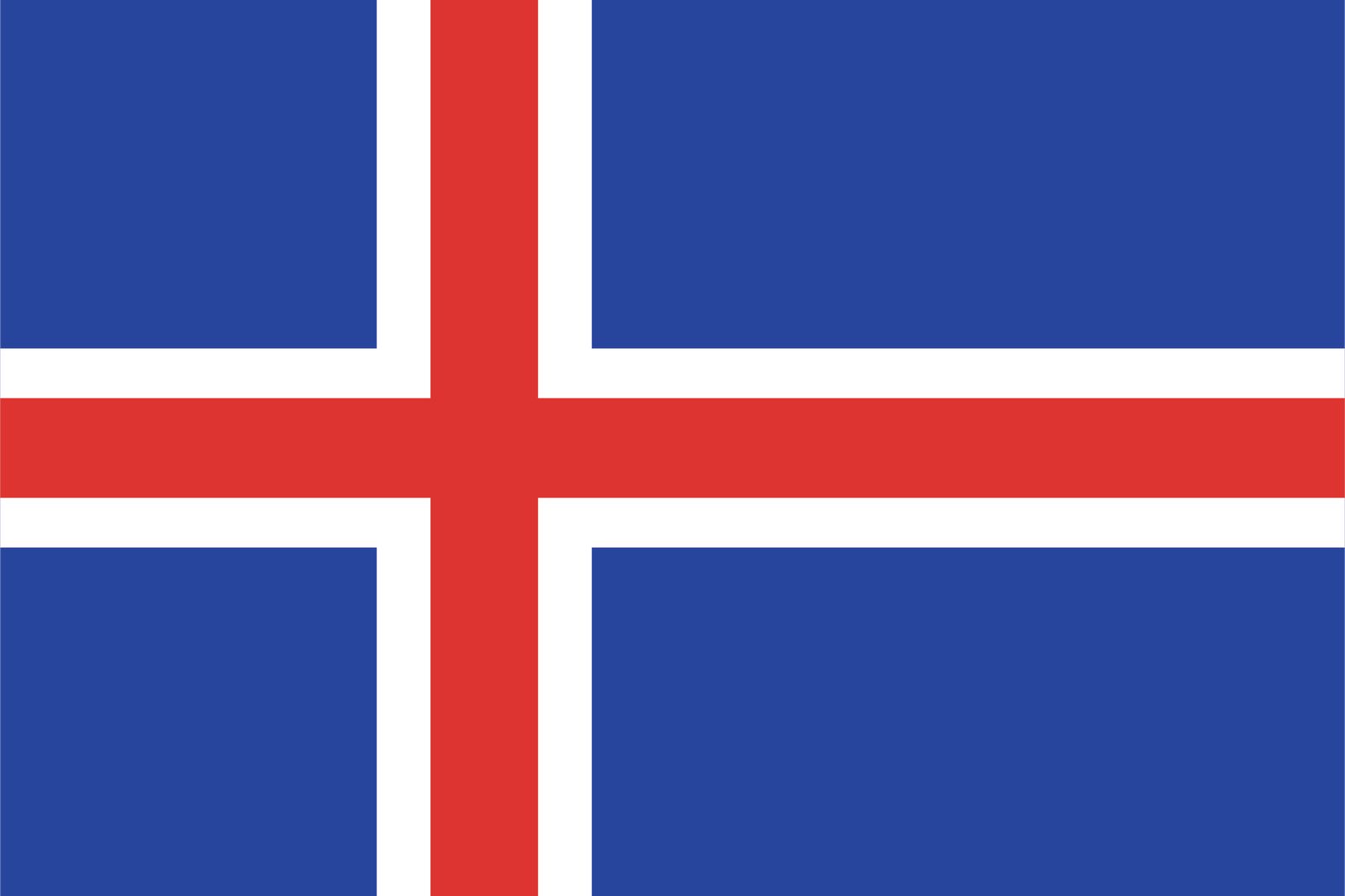 Island Flagga - Klistermärke