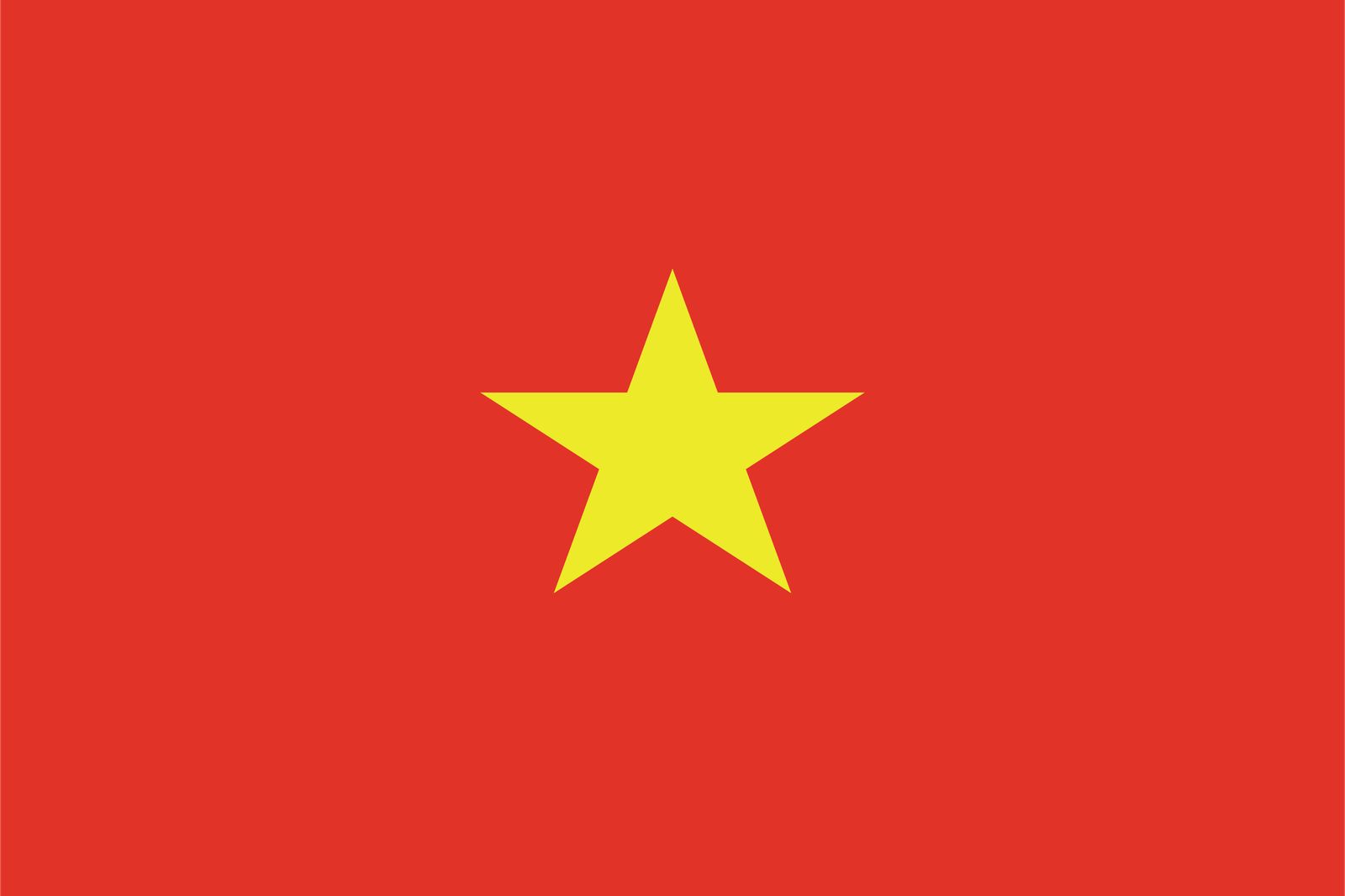 Vietnam Flagga - Klistermärke