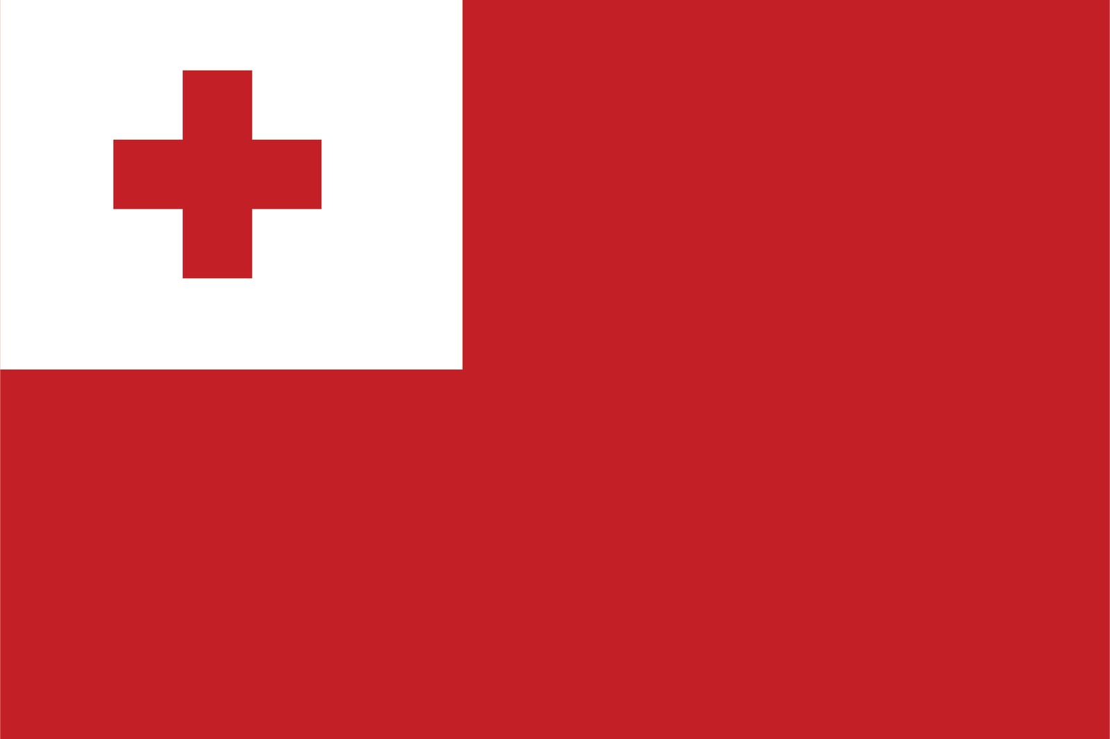 Tonga Flagga - Klistermärke