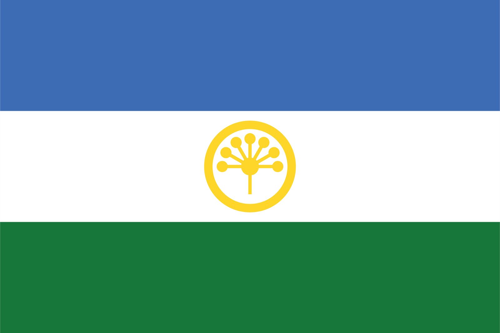 Basjkirien Flagga - Sticker