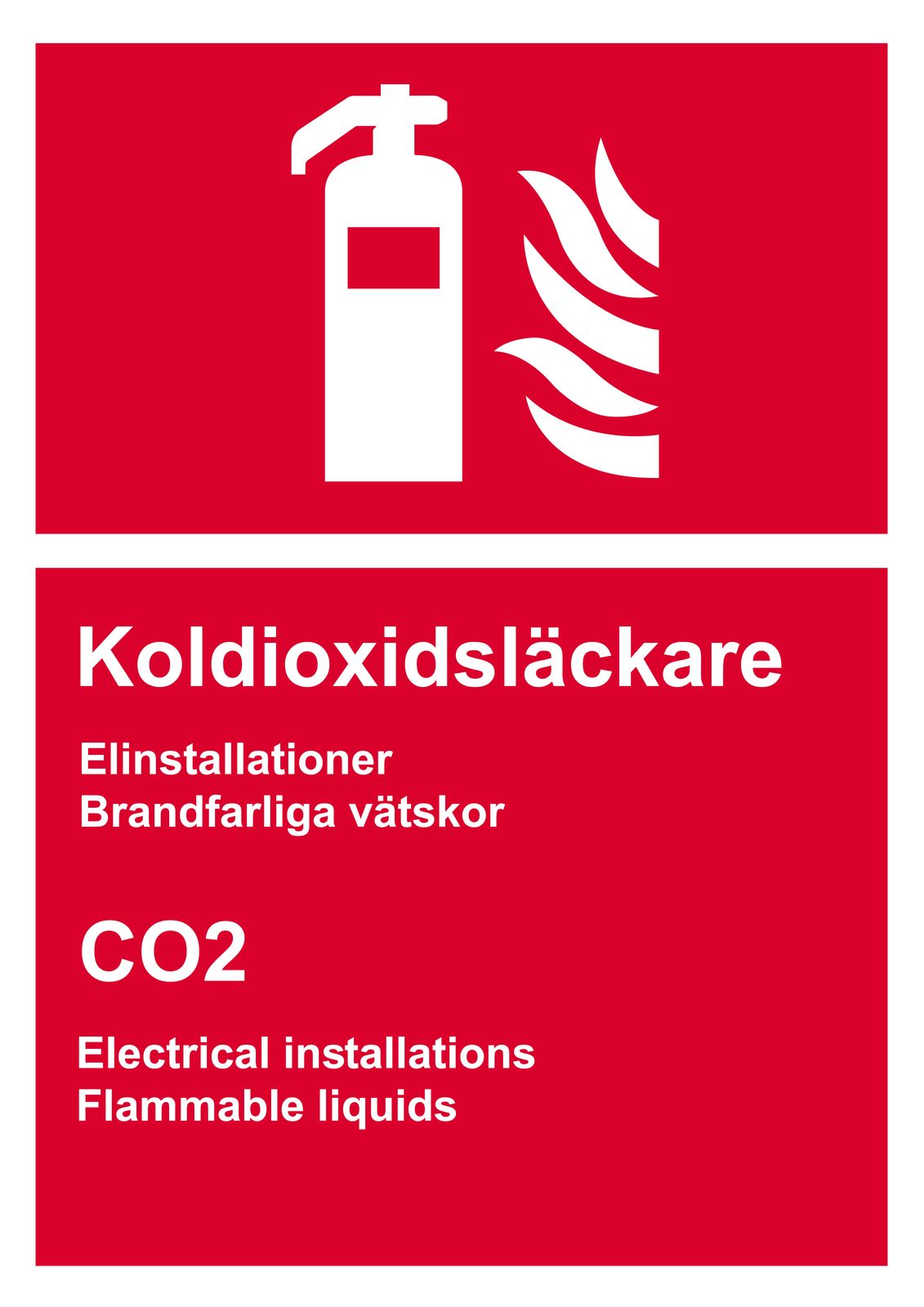 Sticker - Brandsläckare Skylt