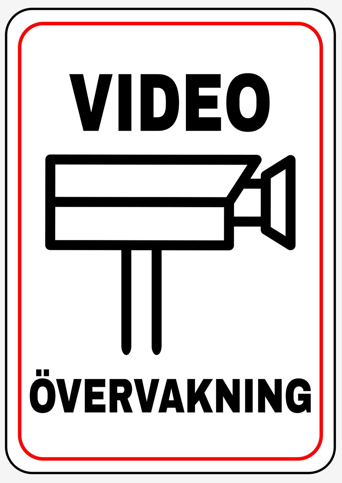 Klistermärke - Videoövervakning