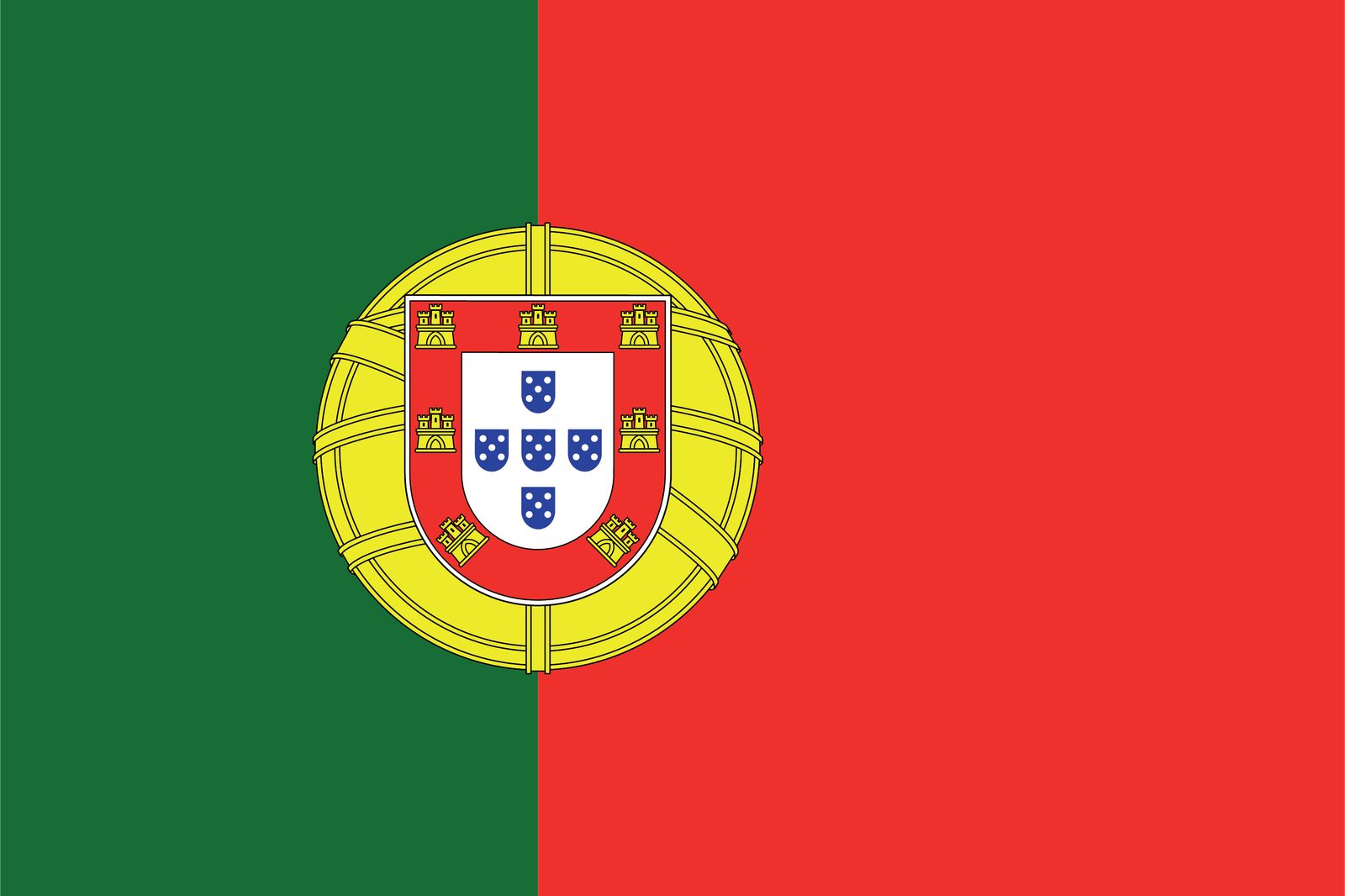 Portugal-flagga - Klistermärke
