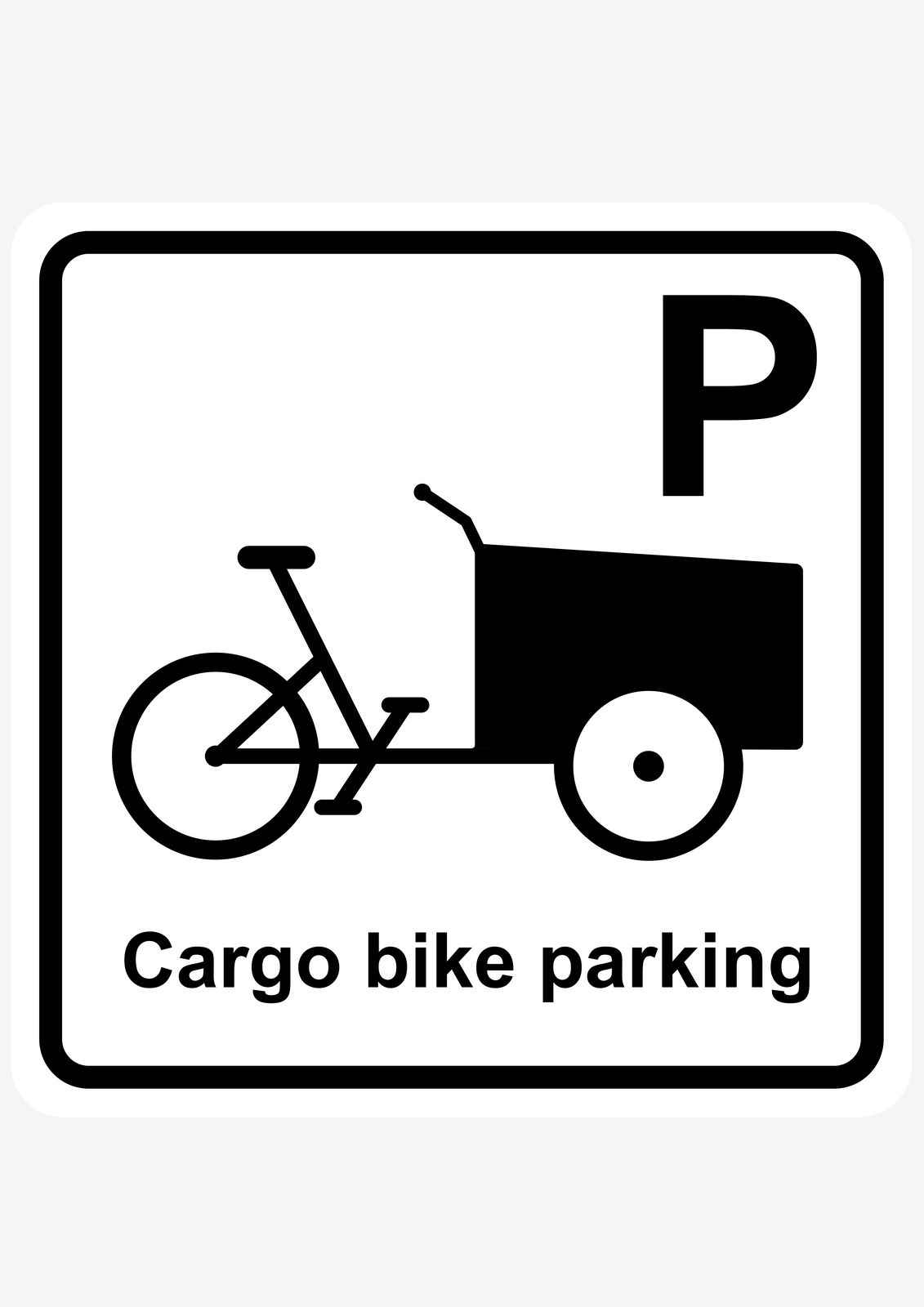 Sticker - Lastcykelparkering