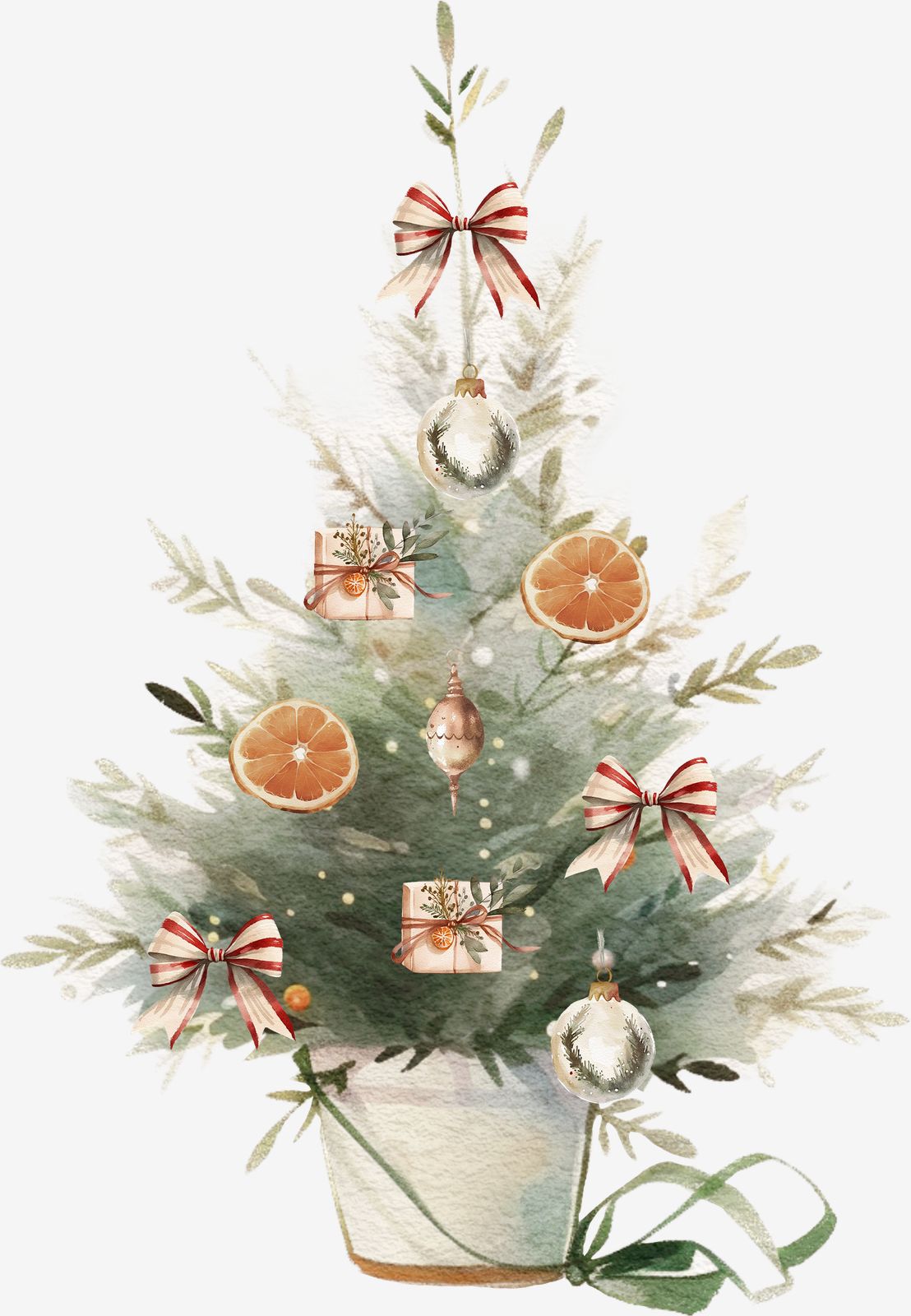 Julgran Klistermärke
