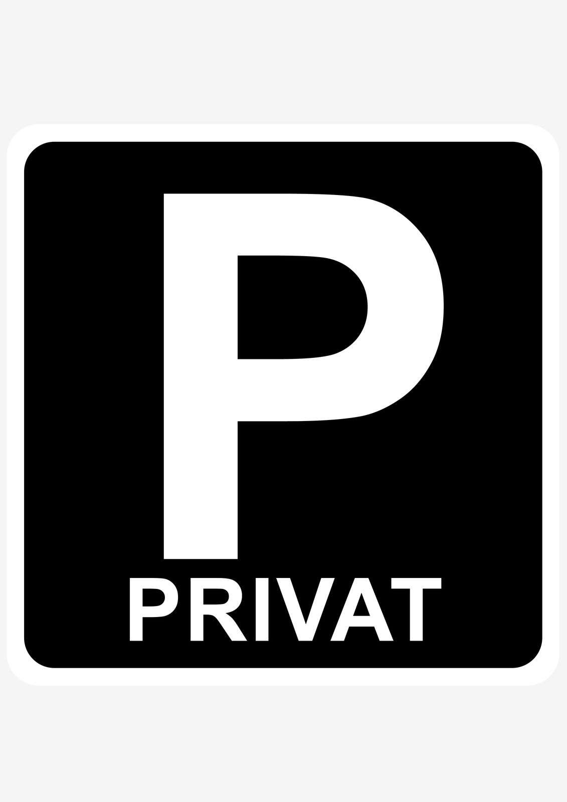 Klistermärke - Privat Parkeringsskylt
