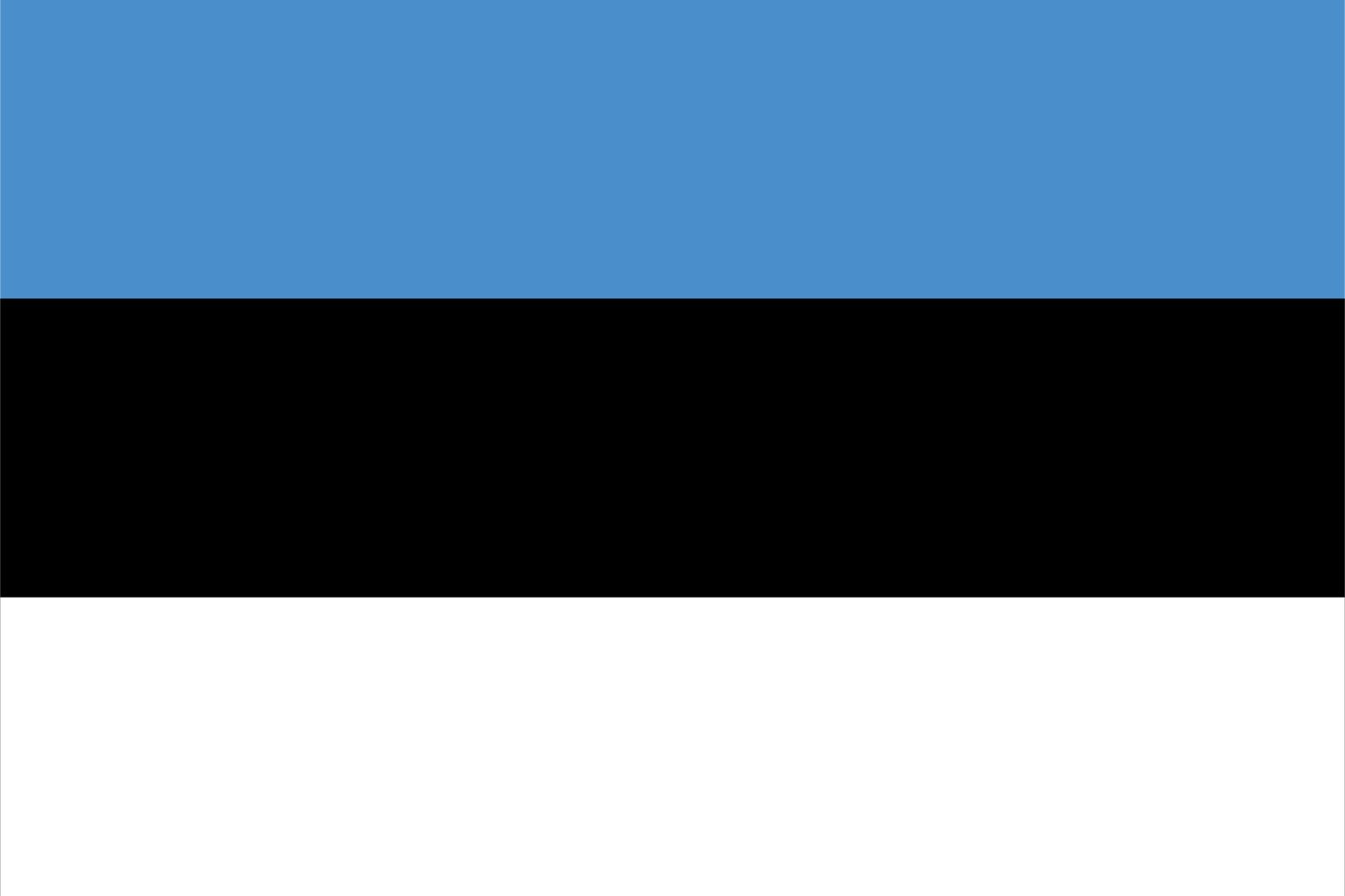 Estland Flagga - Klistermärke