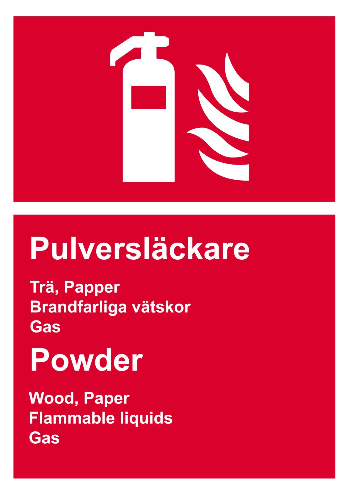 Sticker - Pulversläckare