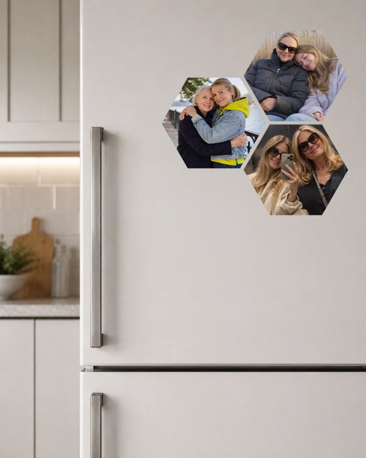 Personliga Foto dekaler – Hexagon Set om 3