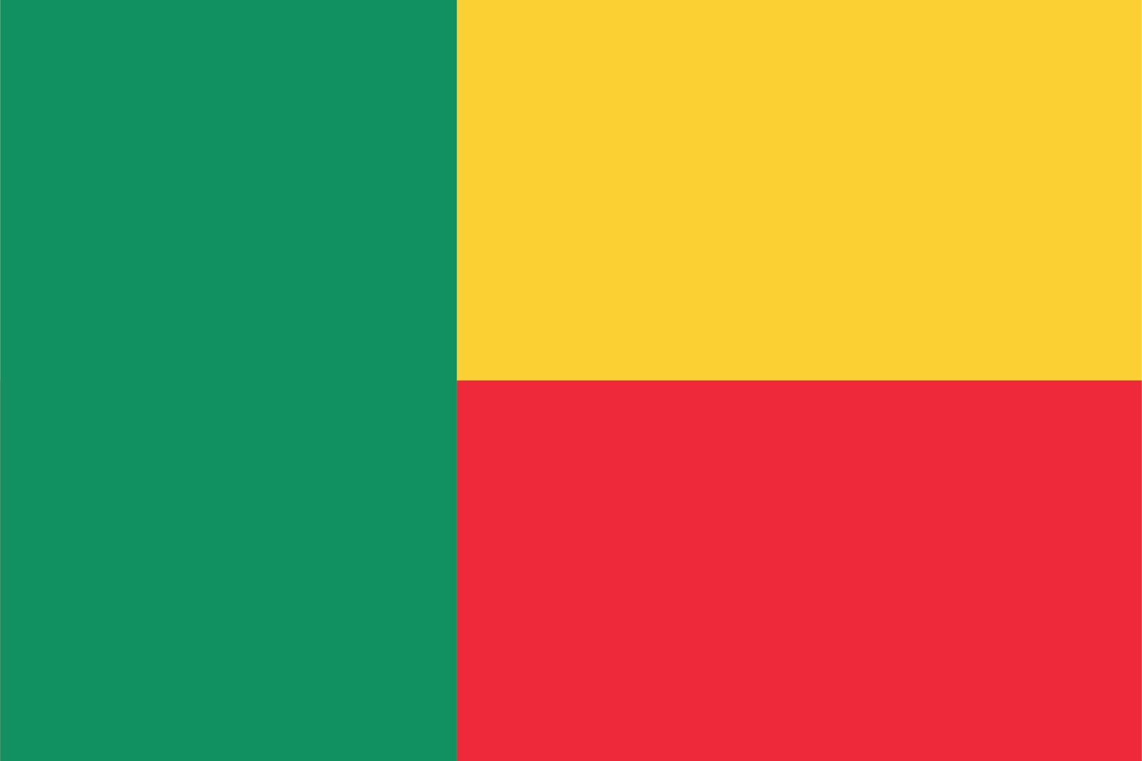 Benin Flagga - Klistermärke