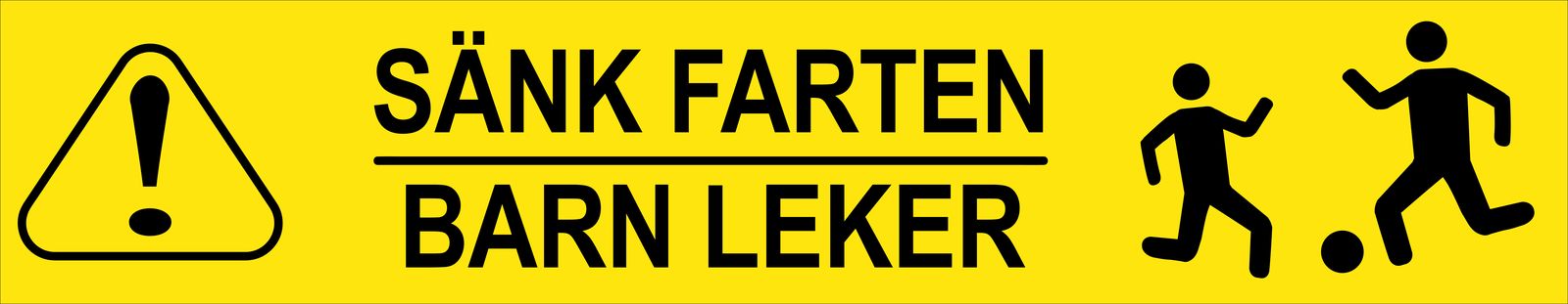 Sticker - Sänk farten barn leker