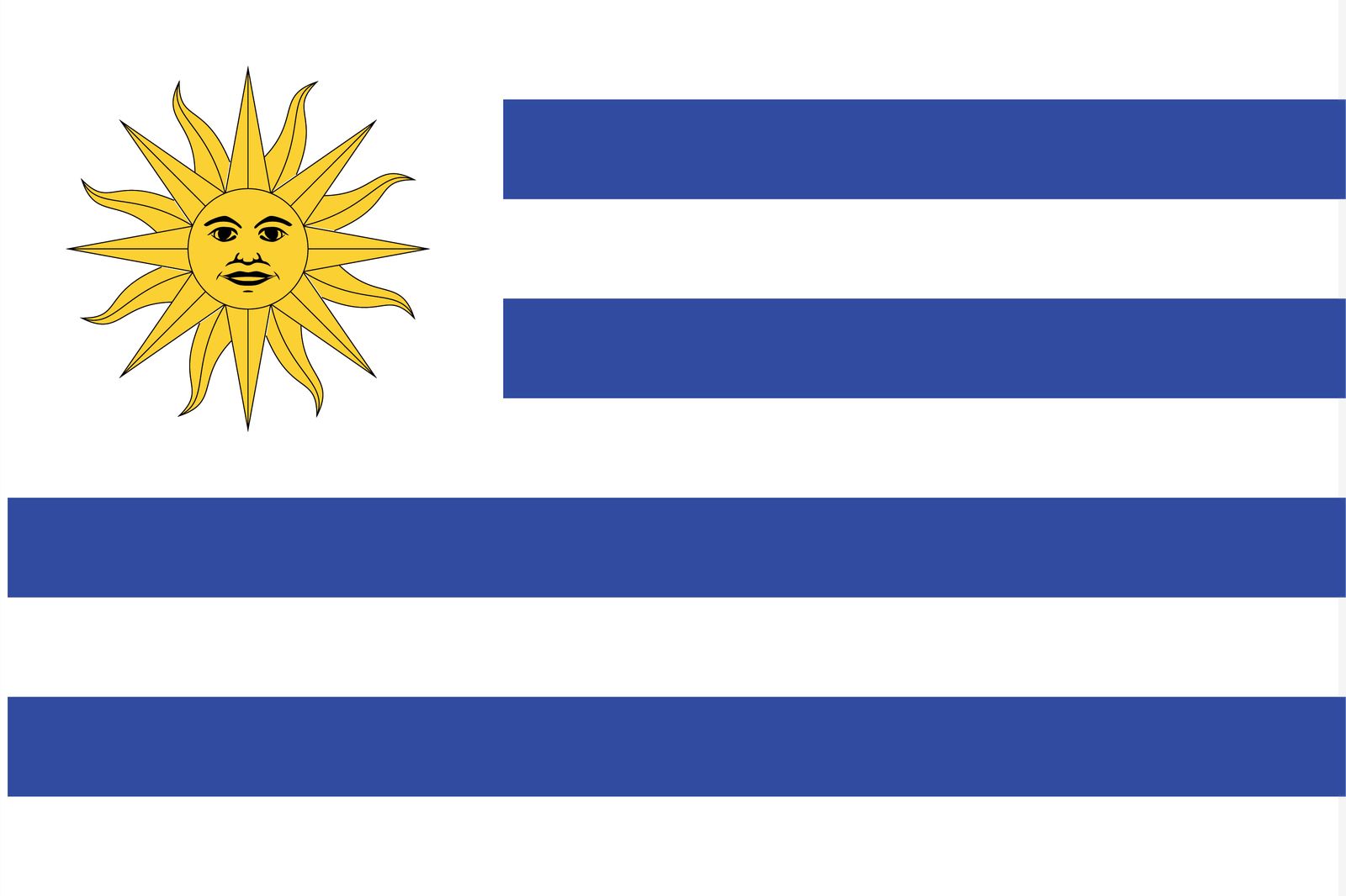 Uruguay Flagga - Klistermärke