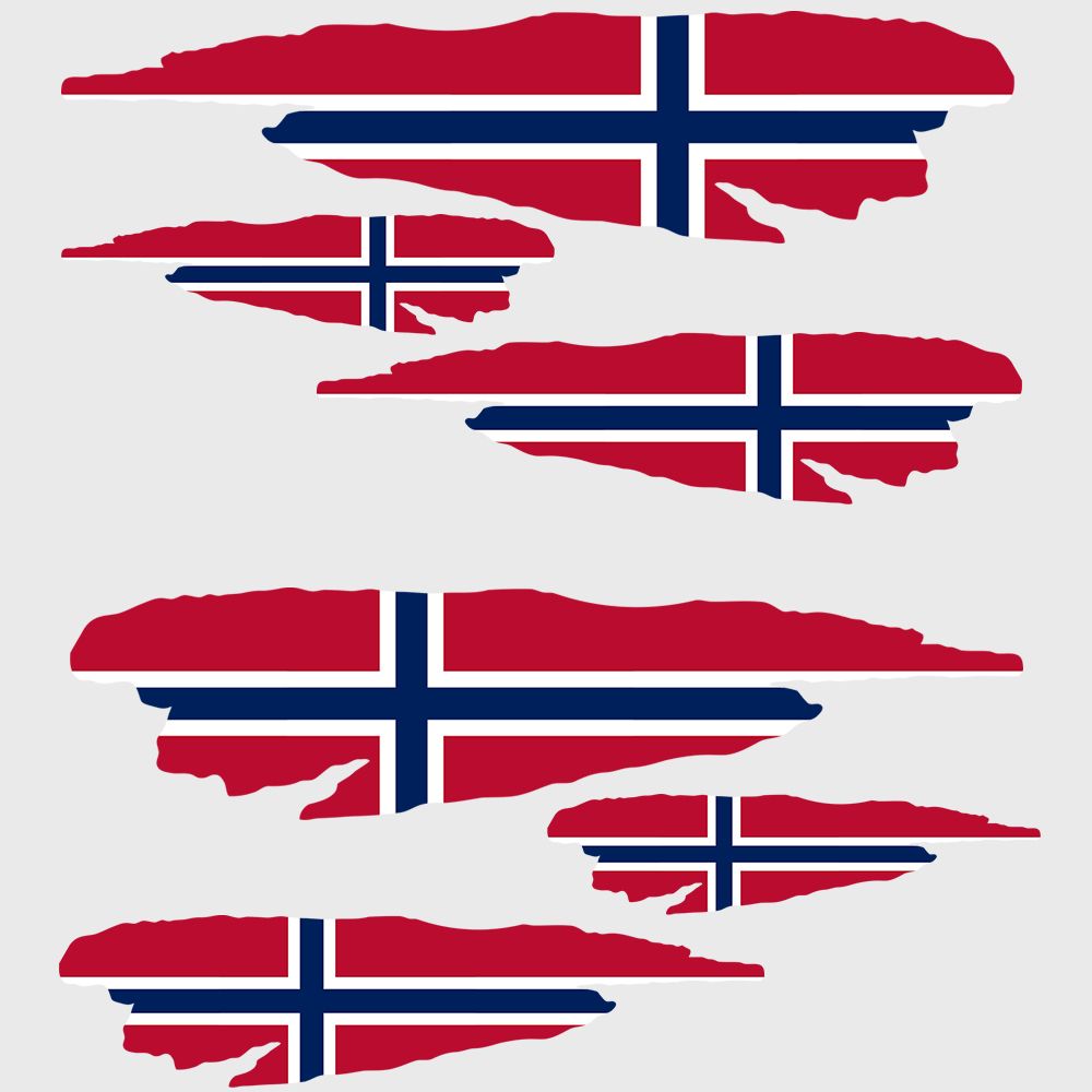 Norsk flagga - Klistermärke
