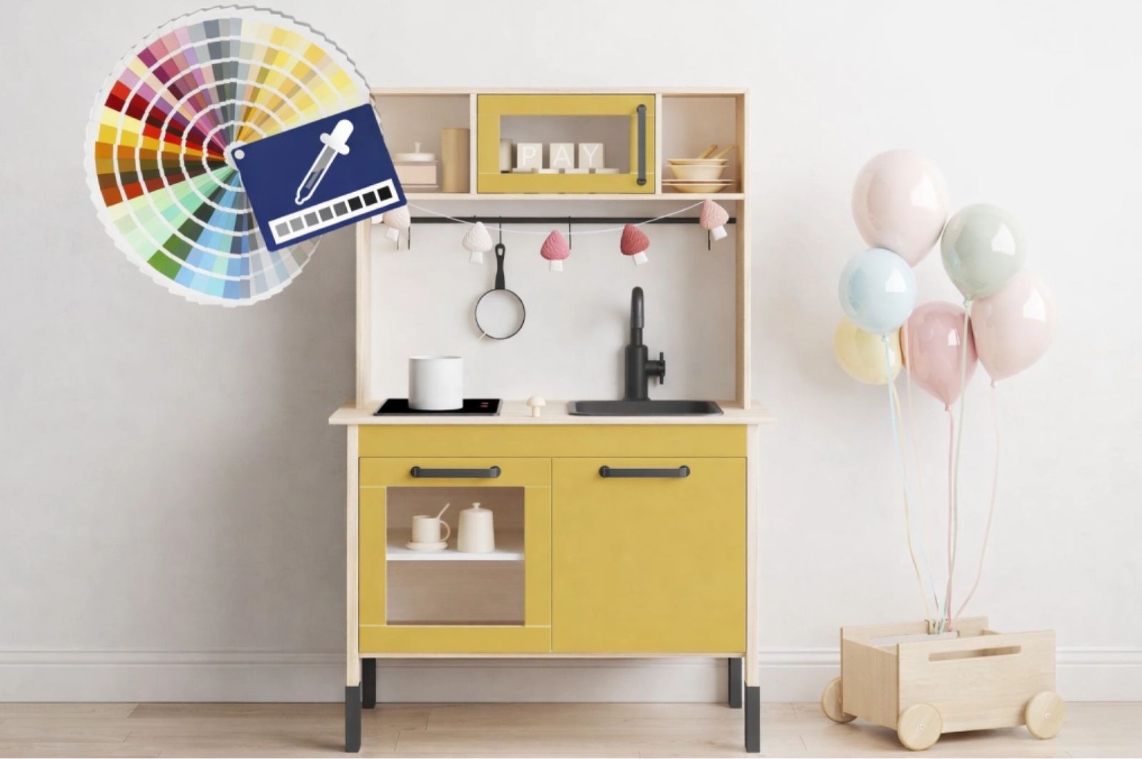 Självhäftande klistermärken för IKEA Duktig lekkök – Välj färg