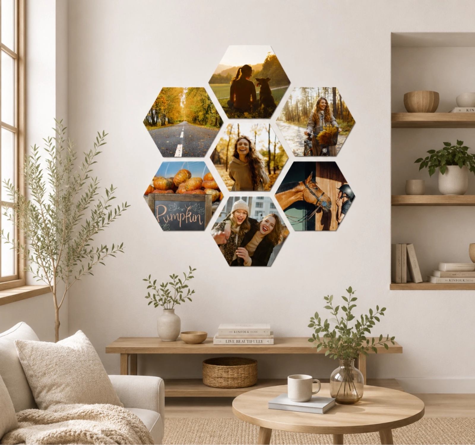 Personliga Foto dekaler – Hexagon Set om 7