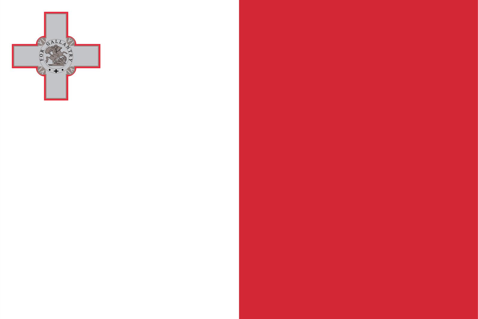 Malta Flagga - Klistermärke