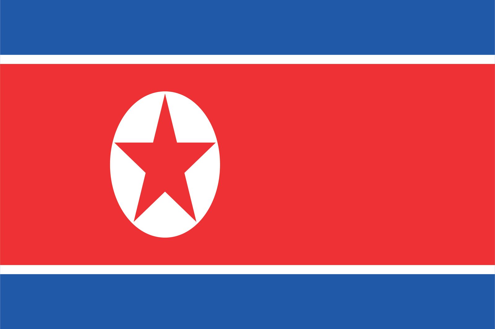 Nordkorea Flagga - Sticker