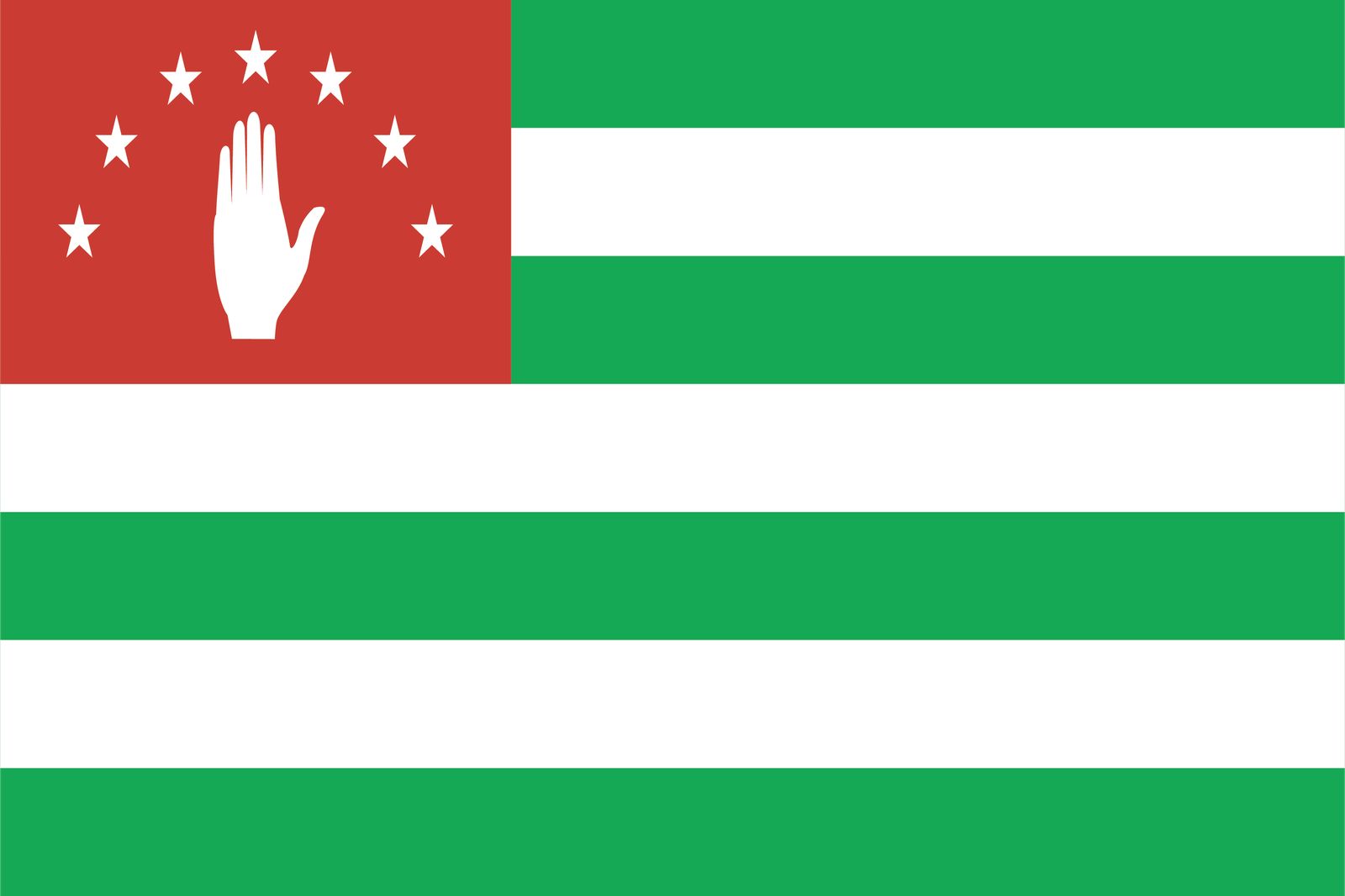 Abchazien Flagga - Klistermärke