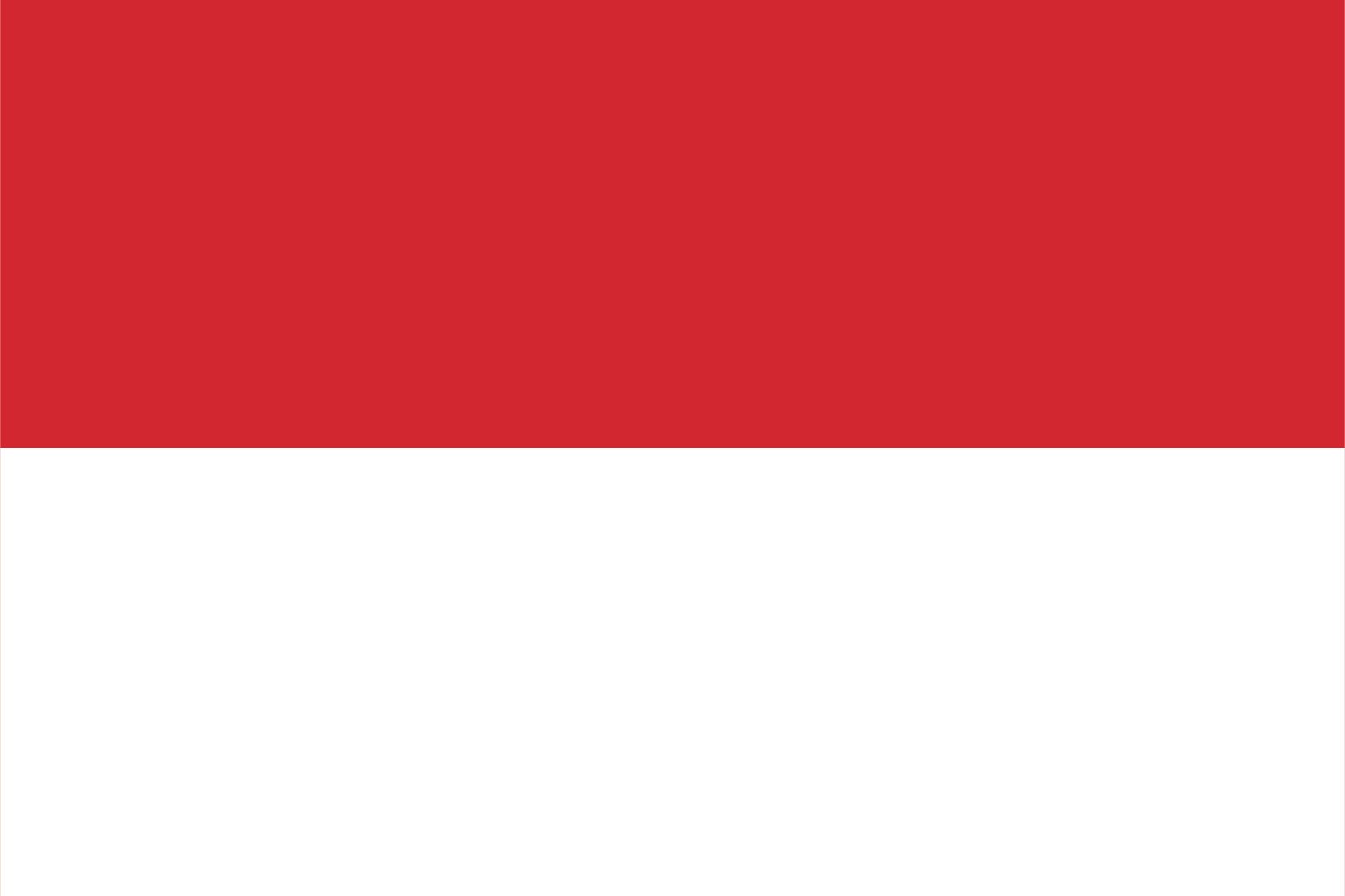 Indonesien Flagga - Klistermärke