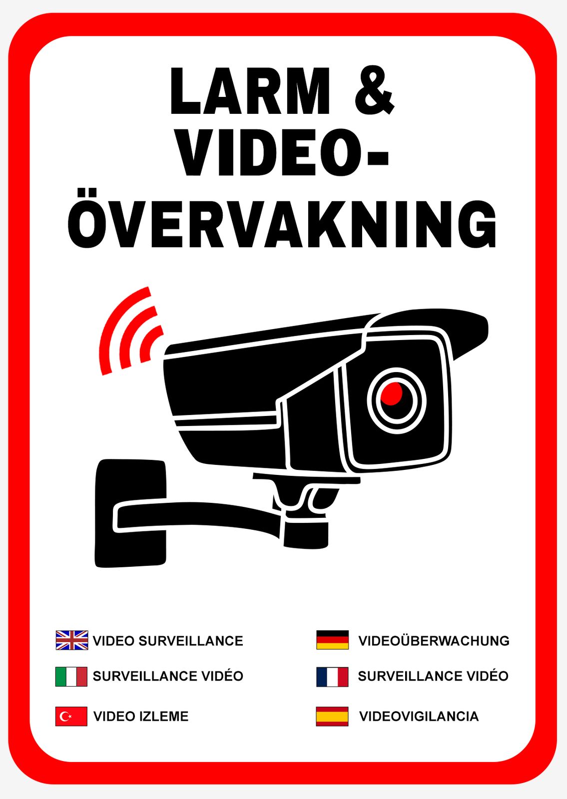Klistermärke - Larm & Videoövervakning