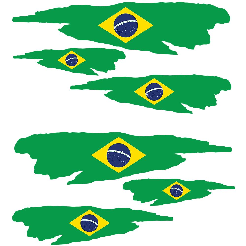 Brasilien Flagga - Klistermärke