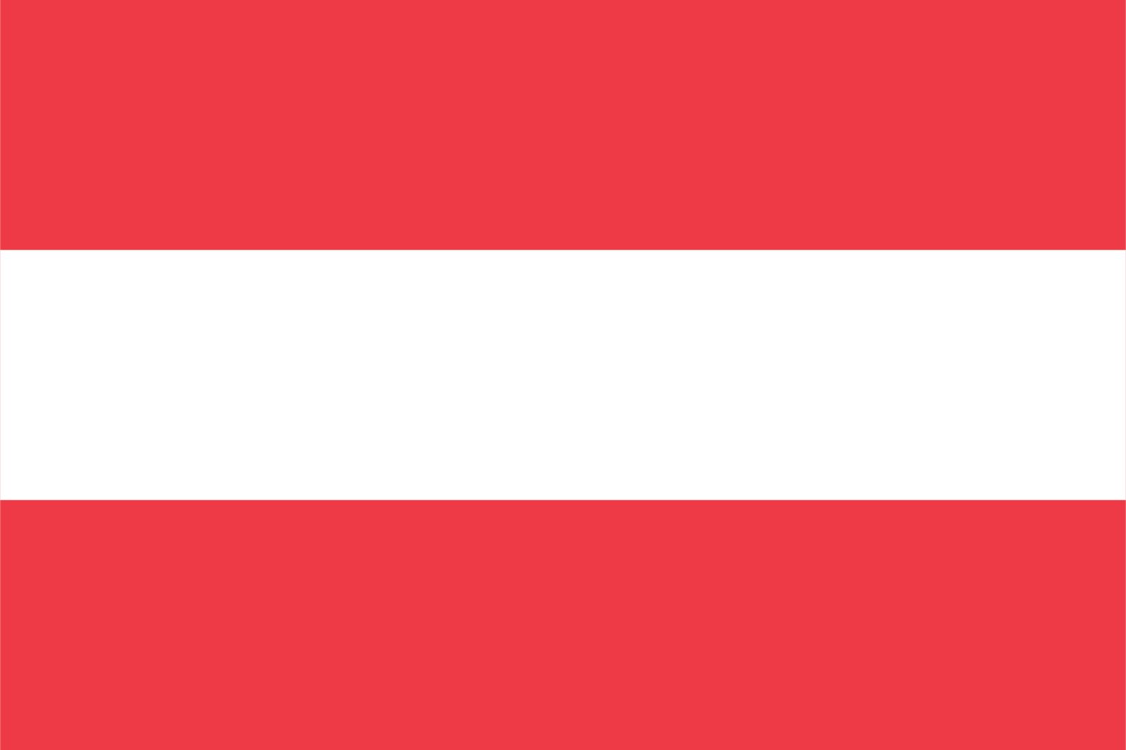 Österrikes Flagga - Klistermärke