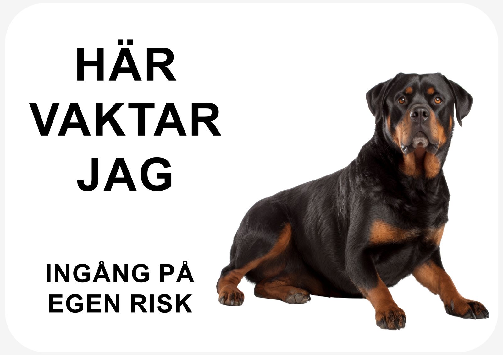 Klistermärke - Vaktas av mig