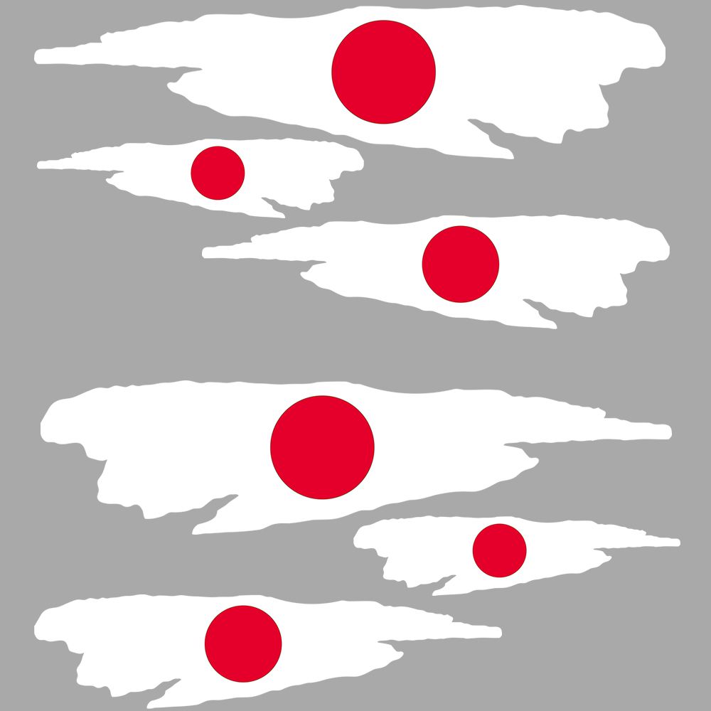Japan Flagga - Klistermärke