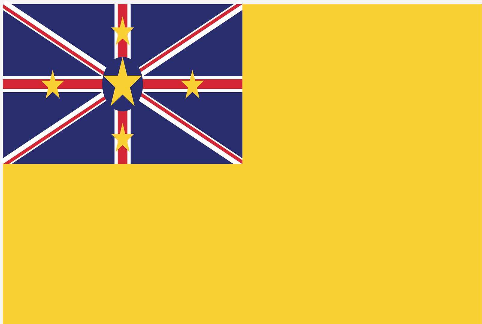 Niue Flagga - Klistermärke