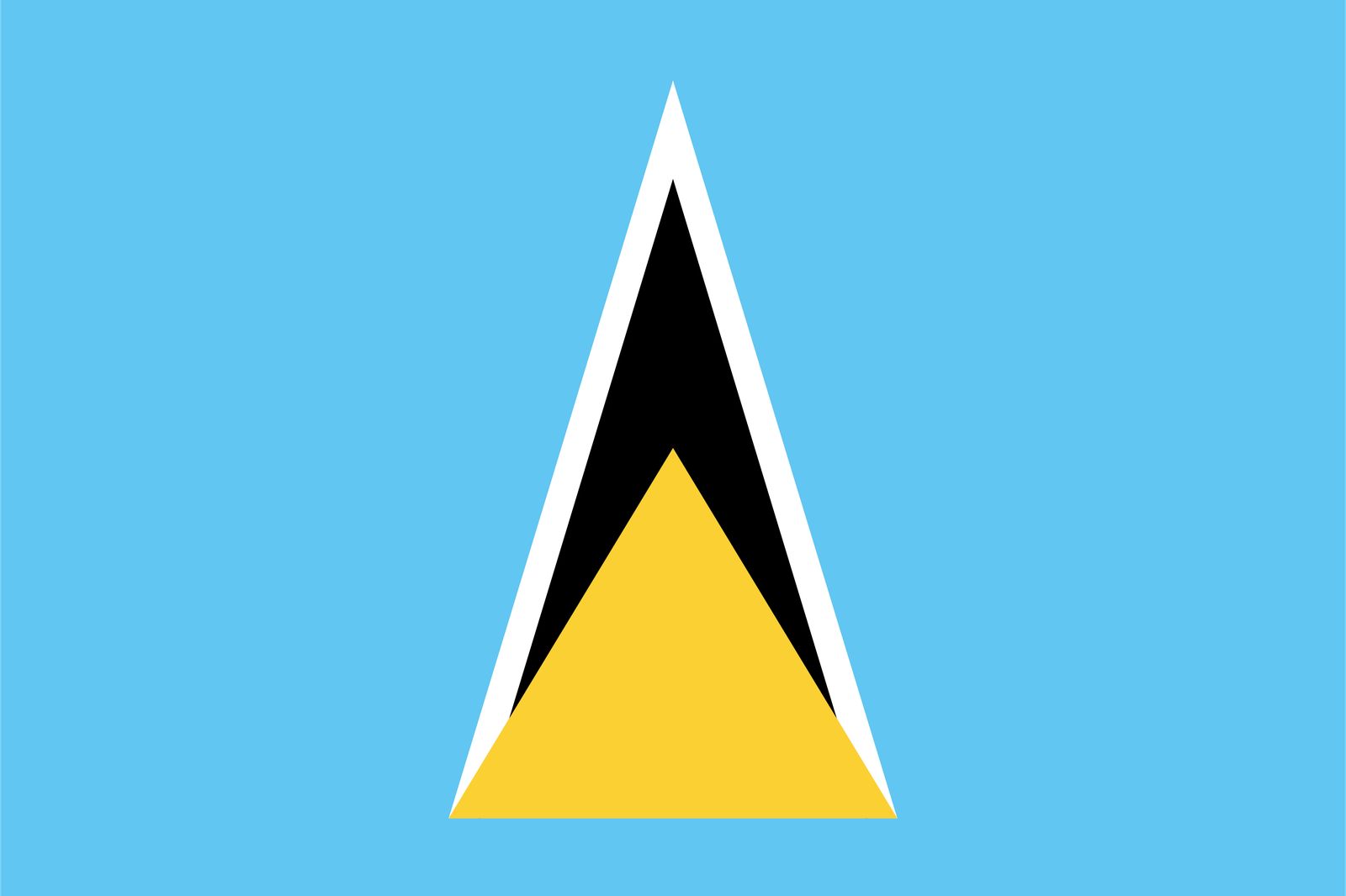 Saint Lucia Flagg - Klistermärke