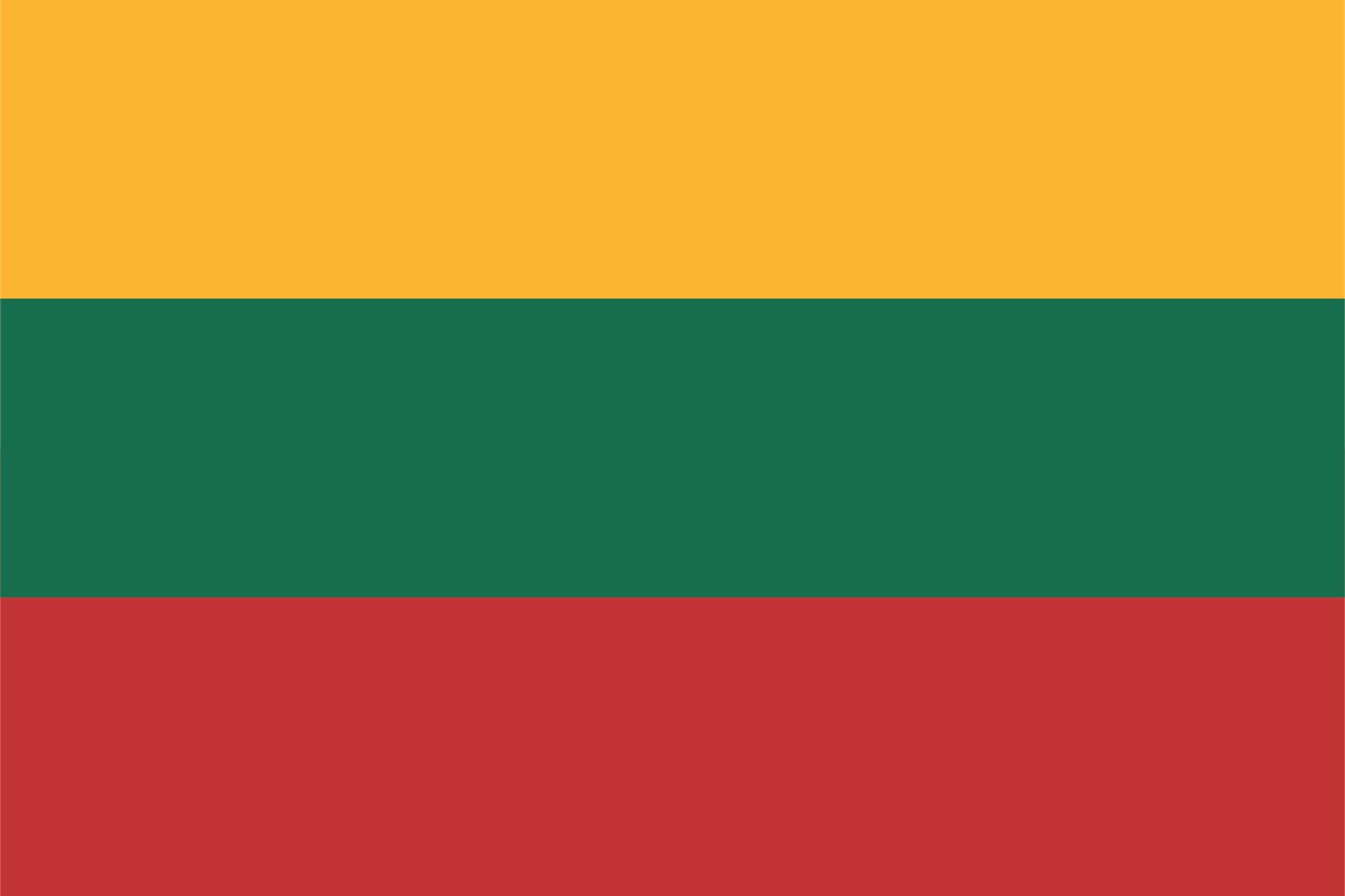 Litauen Flagga - Klistermärke
