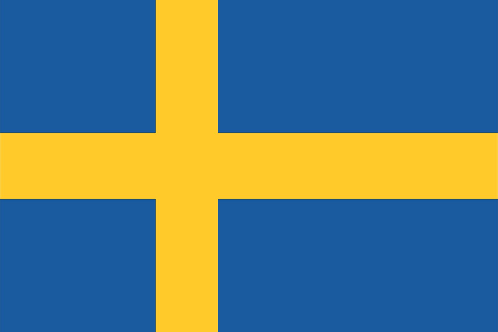 Sverige Flagga - Klistermärke