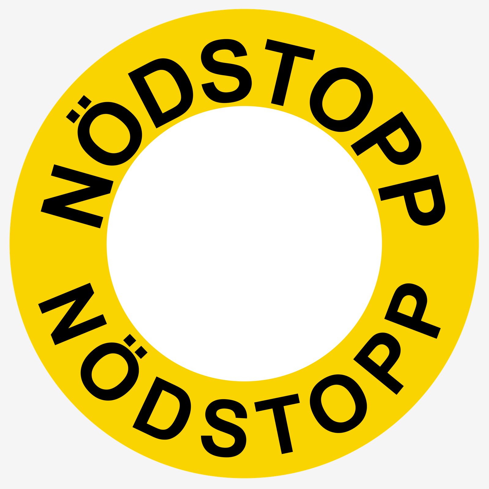 Sticker - Nödstop