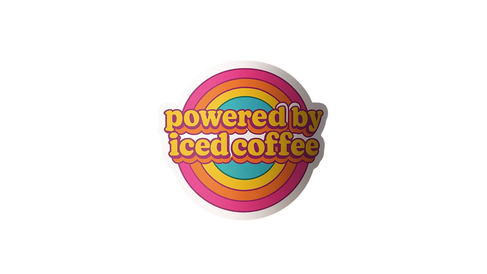 Klistermärke - Drivs av Iced Coffee - 4 Klistermärken