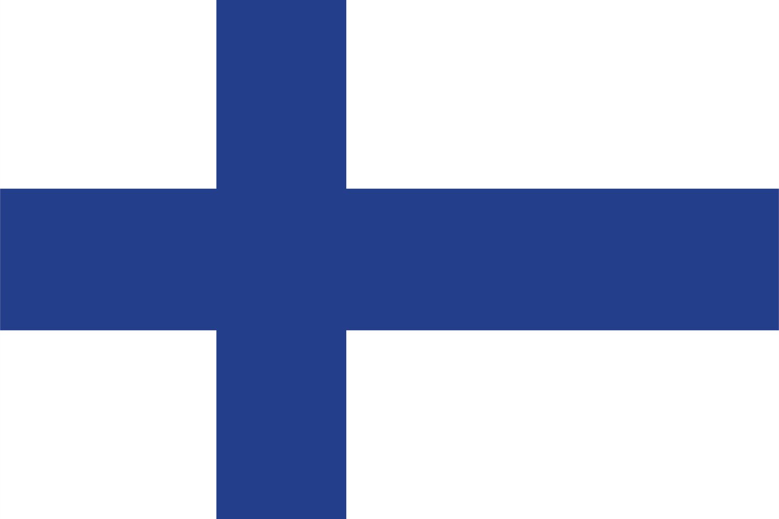 Finland Flagga - Klistermärke