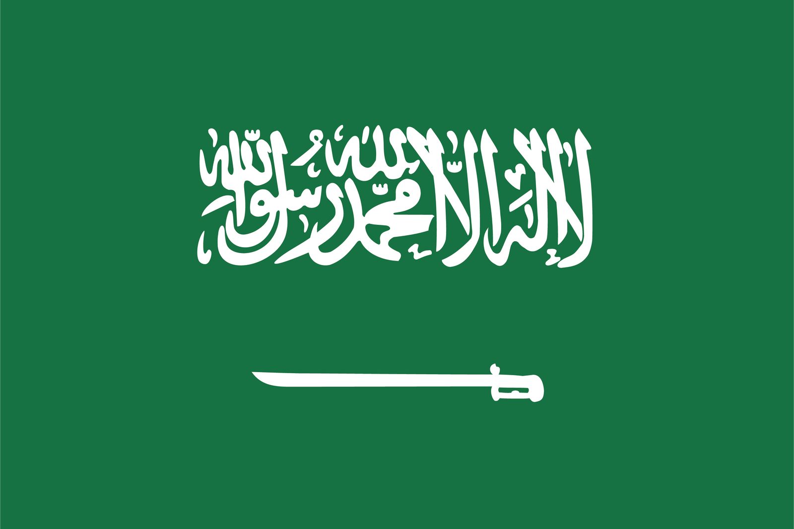 Saudiarabien Flagga - Klistermärke