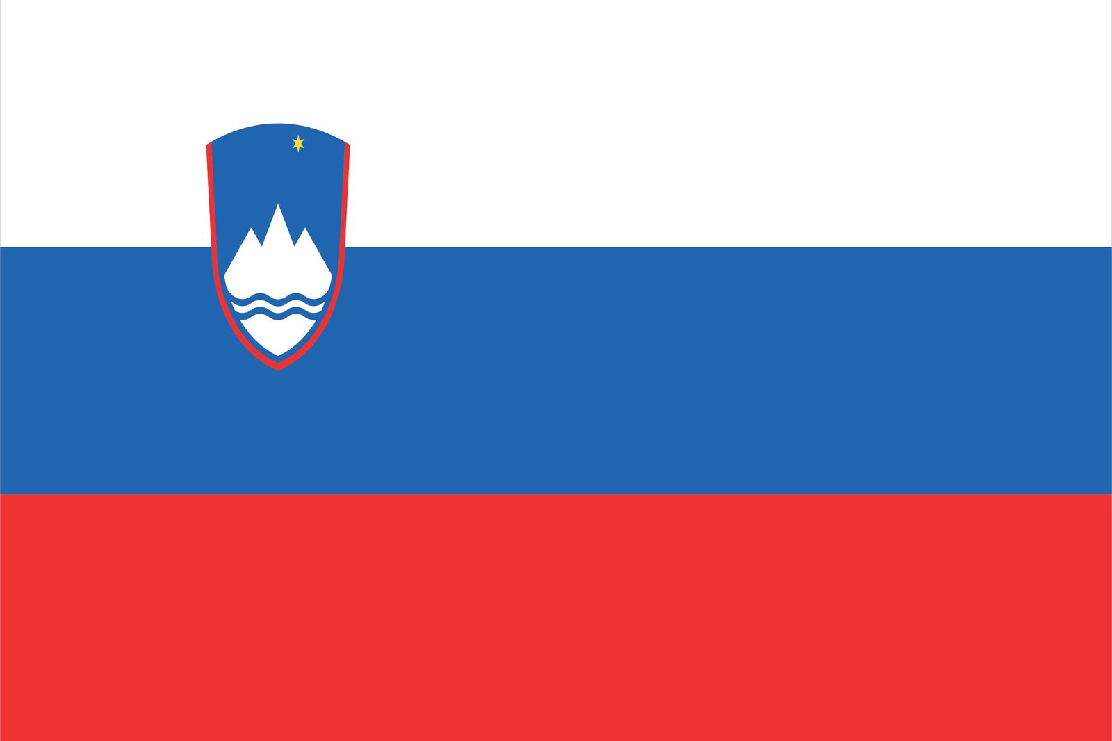 Slovenien Flagga - Klistermärke