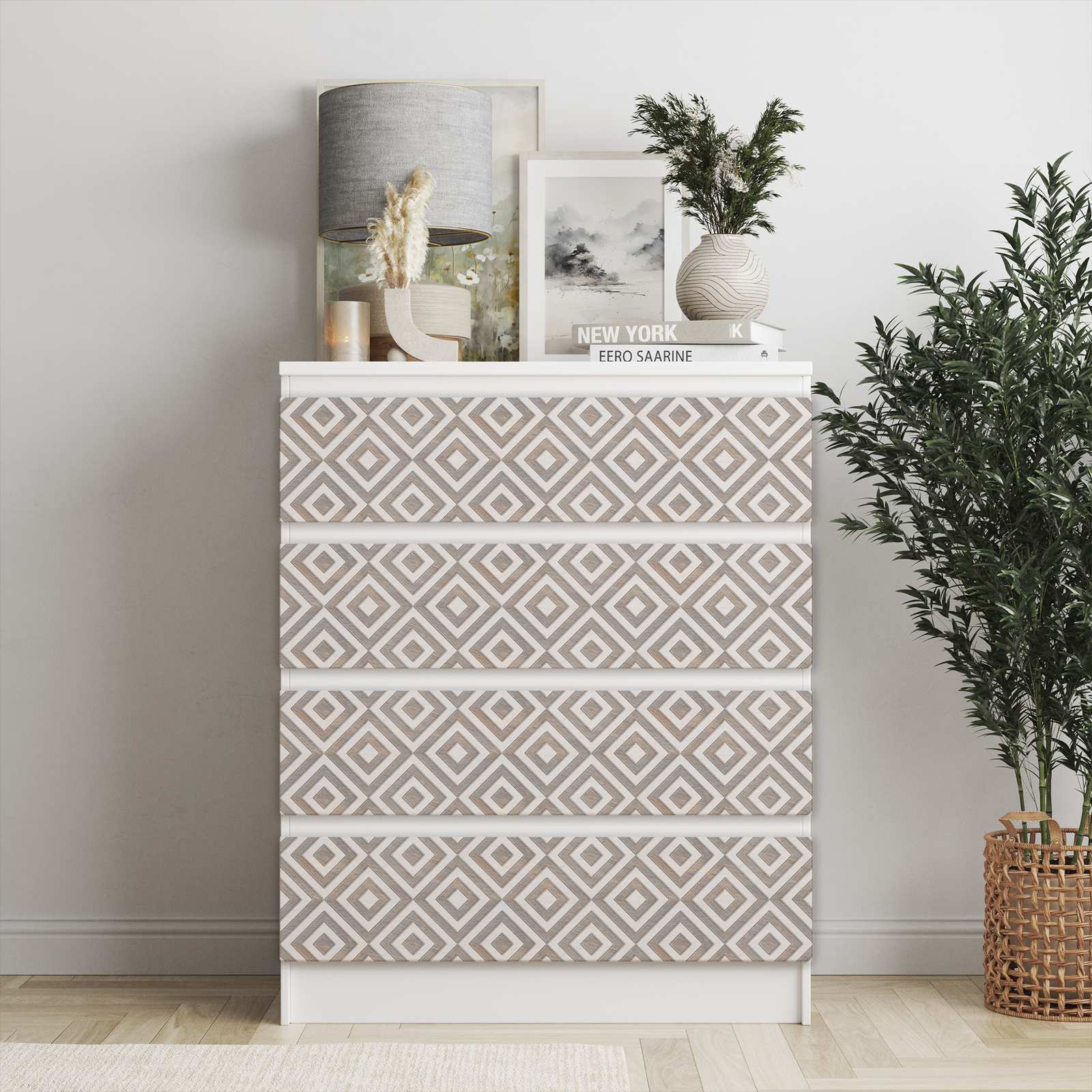 Självhäftande klistermärken – Ikea Malm Dekaler / Välj Storlek / Diamantsten