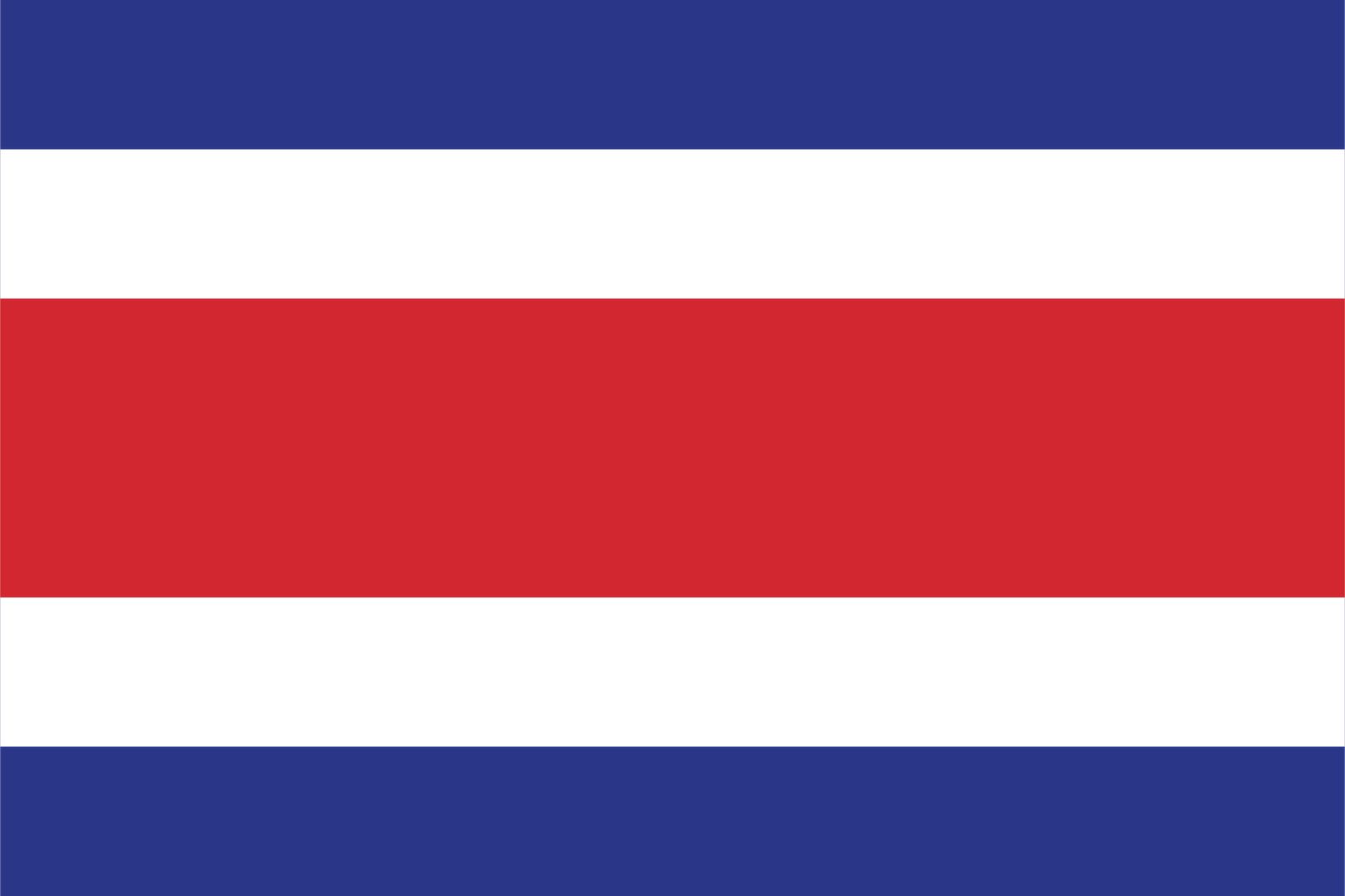Costa Rica Flagga - Klistermärke