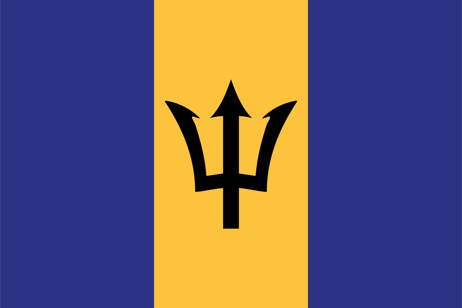 Barbados Flagga - Klistermärke