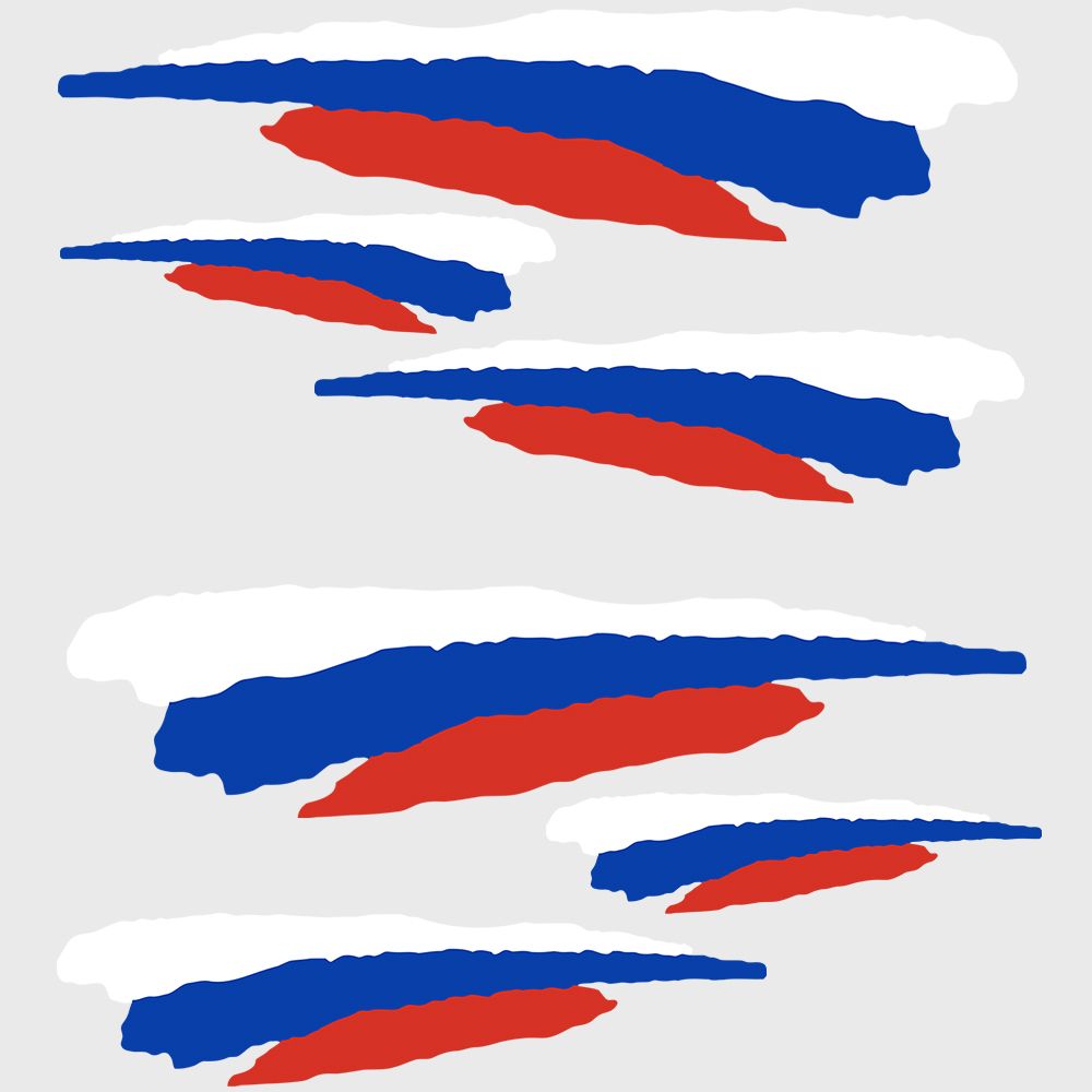 Ryssland Flagga - Klistermärke