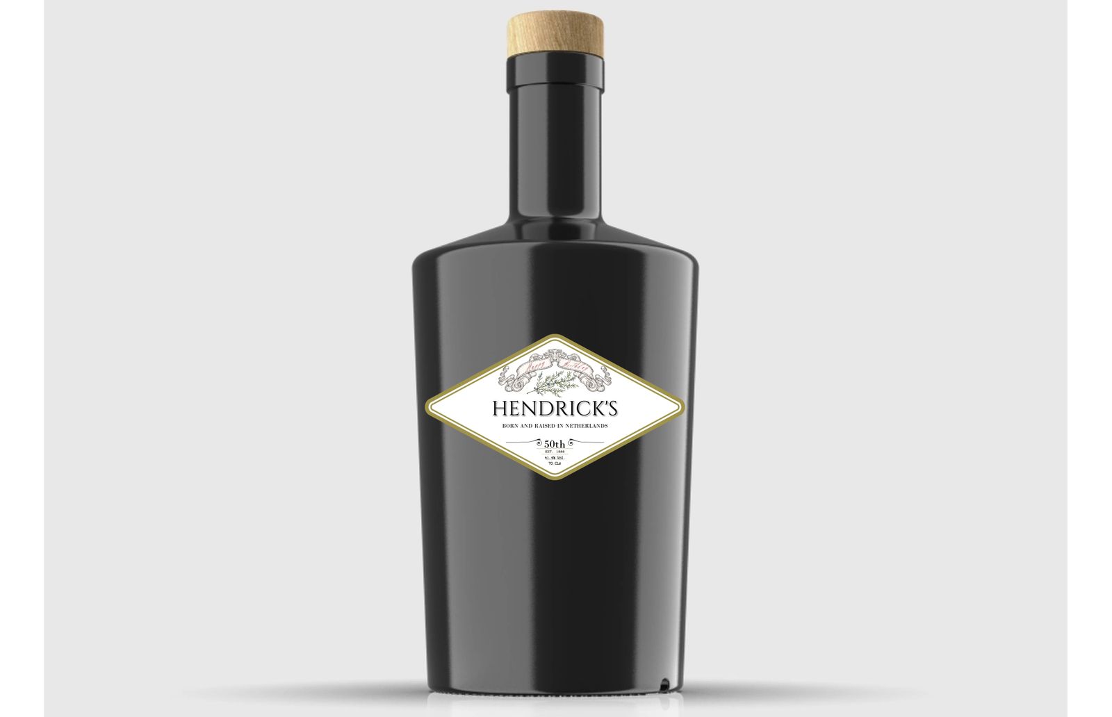 Personlig Flasketikett - GIN design