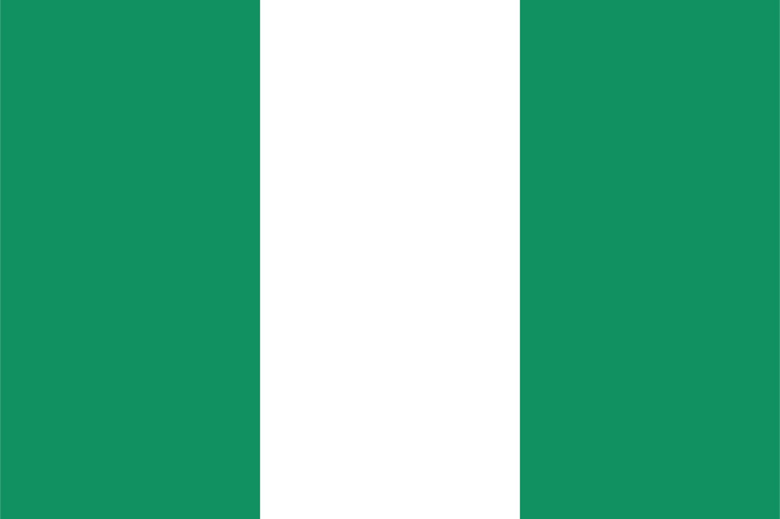 Nigeria Flagga - Klistermärke