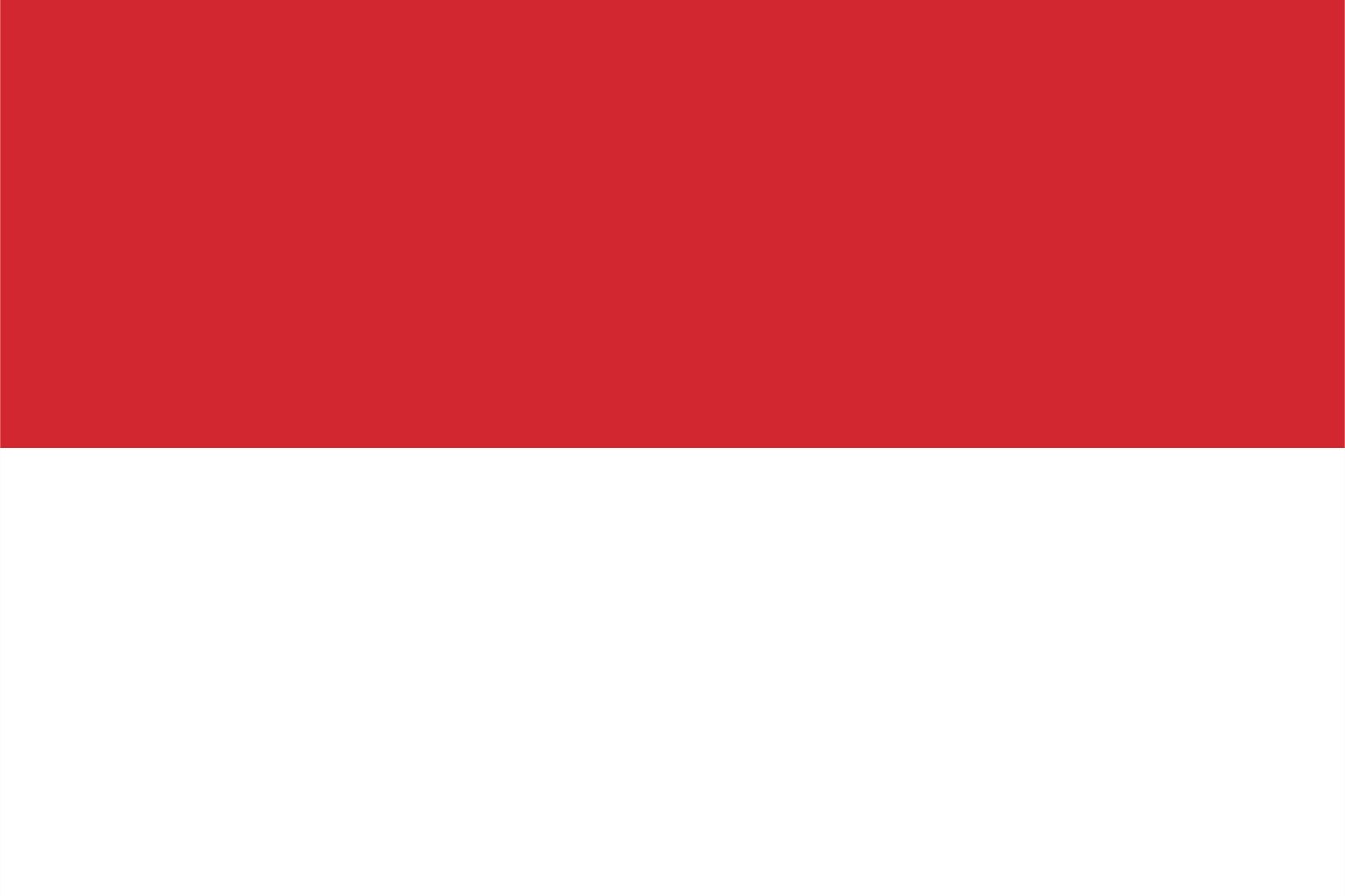 Indonesien Flagga - Klistermärke