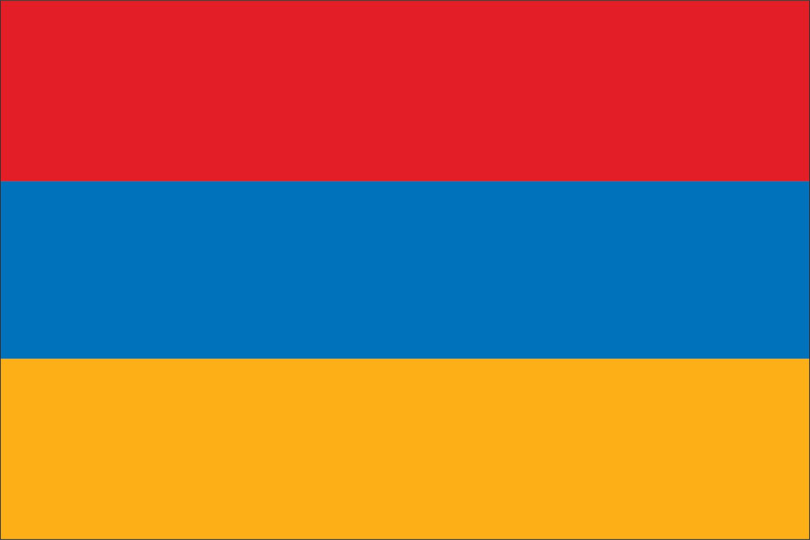 Armenien Flagga - Klistermärke