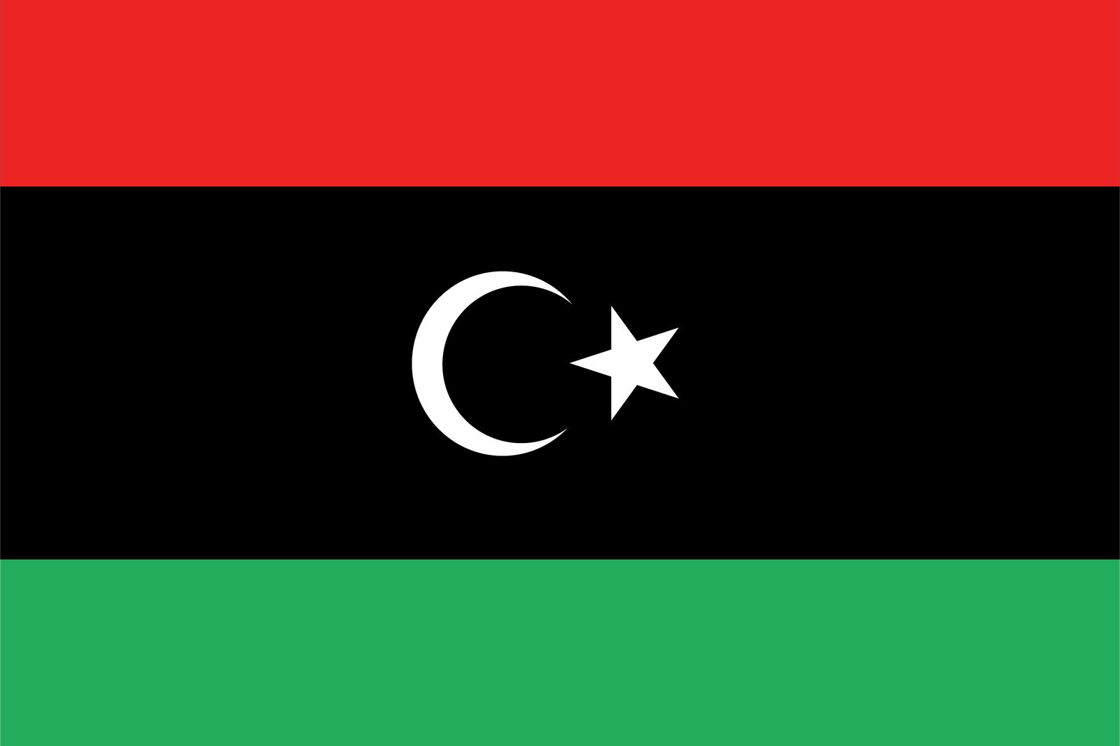 Libyen Flagga - Klistermärke