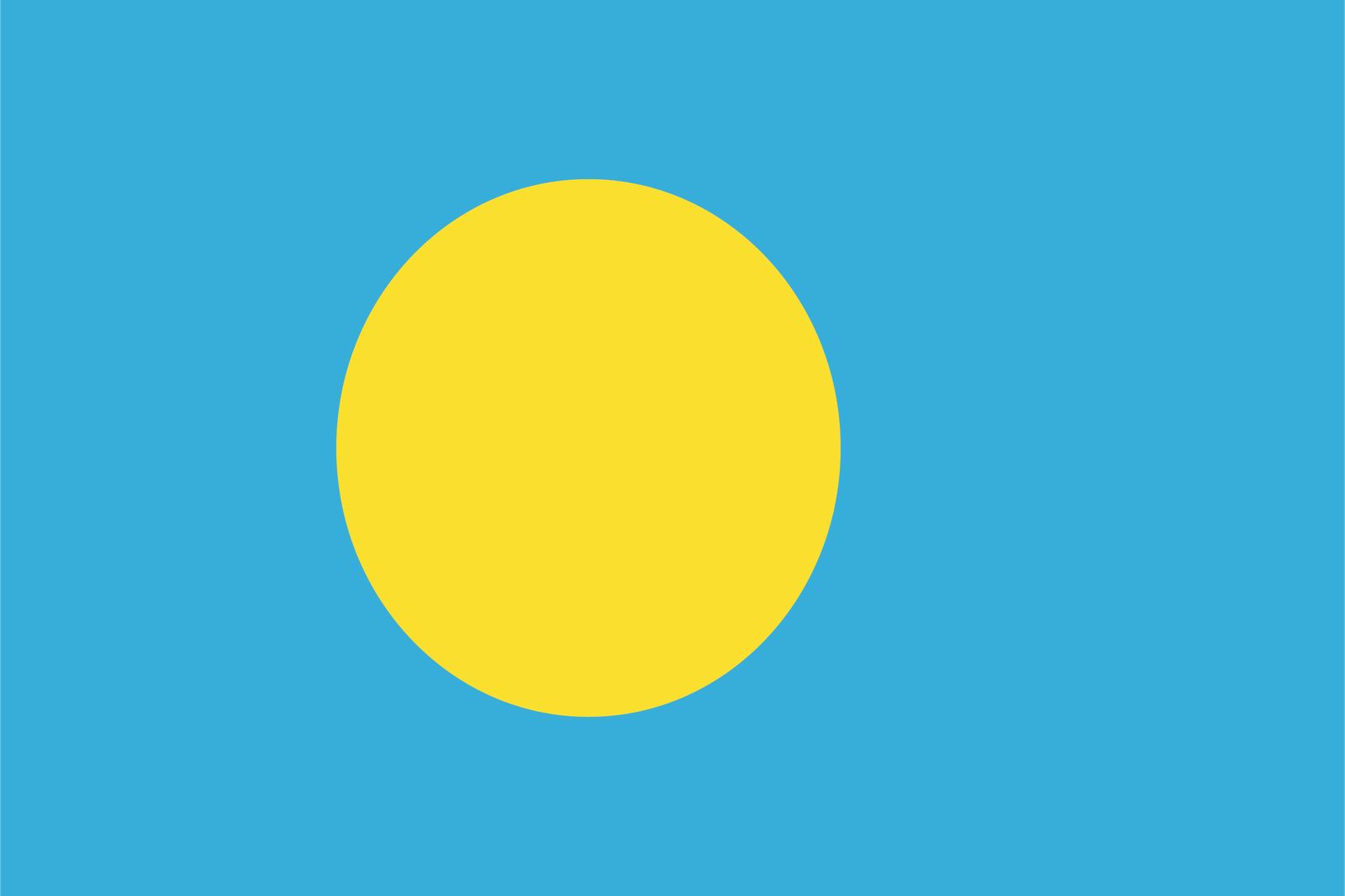 Palau-flagga - Klistermärke