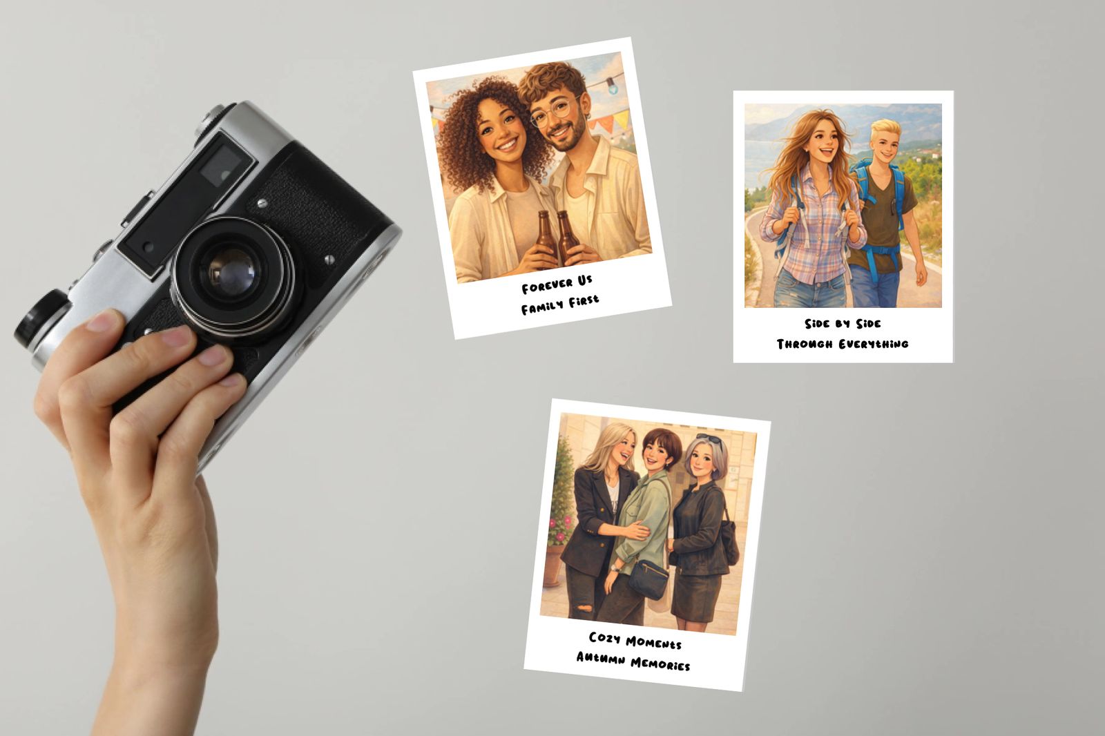 Polaroid Klistermärken Stora 10.8x8.8 cm - Storybook AI, 16-pack