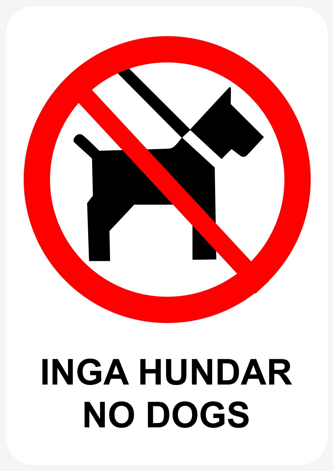 Stickers - Ingen Hunde